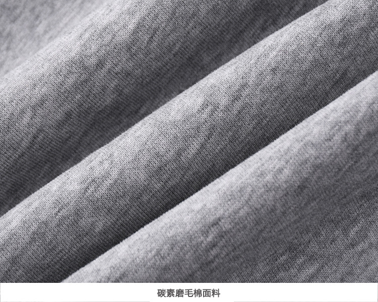 美式重磅奥粒绒外套男秋冬加绒加厚保暖拉链开衫休闲纯色连帽卫衣详情15