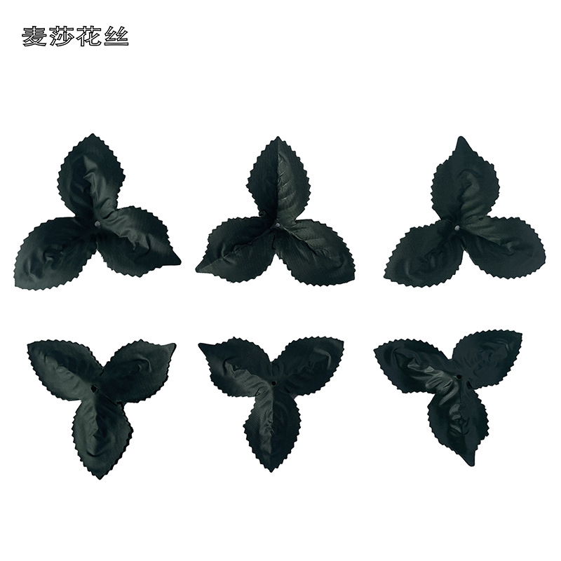 仿真绿色叶三角叶花叶配件丝网花片花瓣花类仿真叶花卉详情6