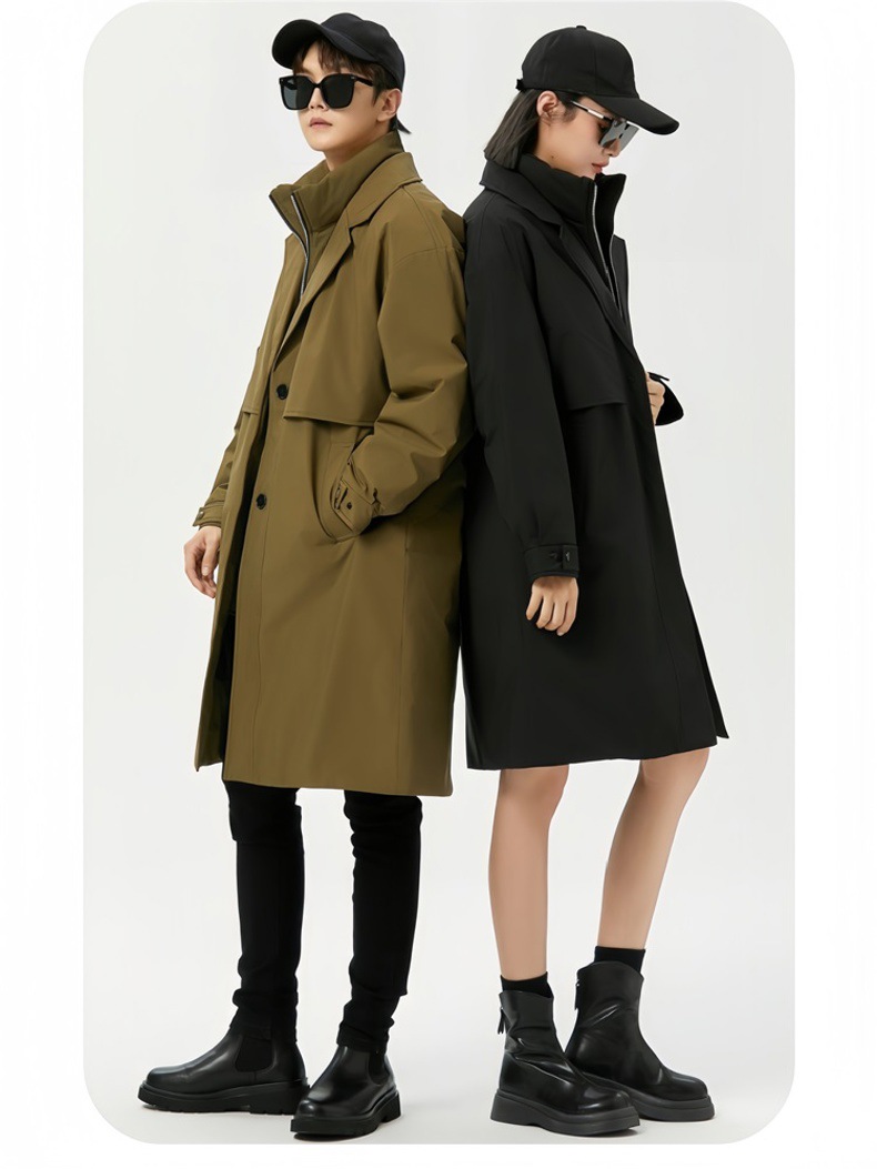 Winter long knee-length couple down jackets for men are bestsellers. Two fashionable cross-border cold-proof and warm windbreakers for men pic 18