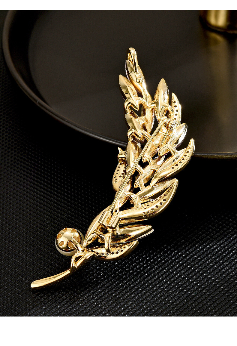 韩系时尚麦穗胸针高级感西服外套装饰品气质女士大衣精致别针新款详情18