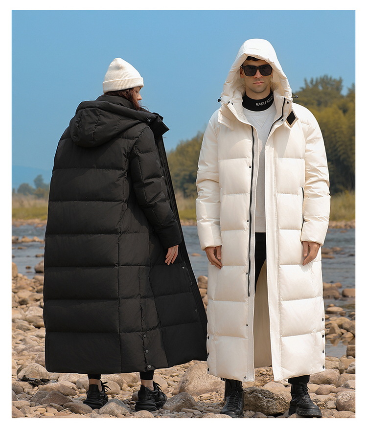 Northeast Harbin cold-proof and warm down jacket for women, super thick, Mohe travel equipment, knee-length overcoat coat for men pic 20