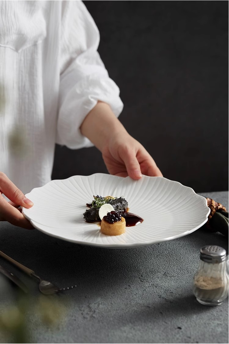 西餐牛排餐盘家用大平盘浅盘水果盘陶瓷高级感白色蛋糕碟子菜盘子详情4