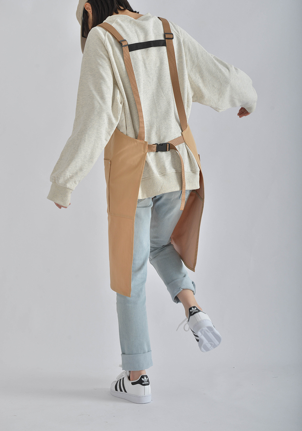 外贸工厂韩日防水式咖啡餐厅帆布围裙罩衣工作服围兜纯棉厨房制服详情21