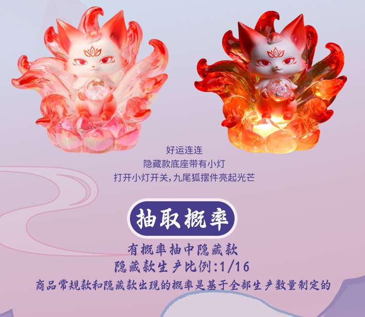 国潮古风手办山海狐缘盲盒桌面创意工艺品潮玩手办摆件批发详情8