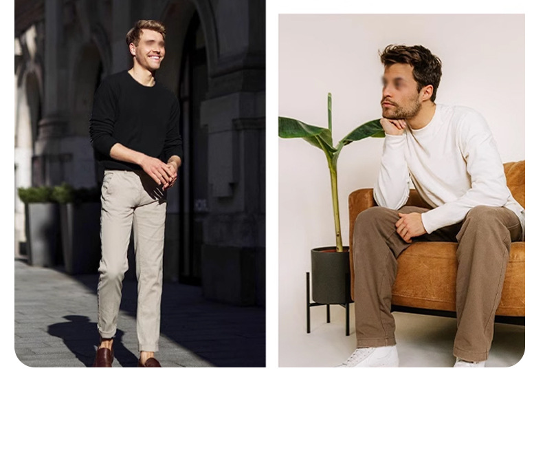 190g重纯棉棉男士春秋款纯色长袖t恤男士宽松打底衫休闲上衣服详情17