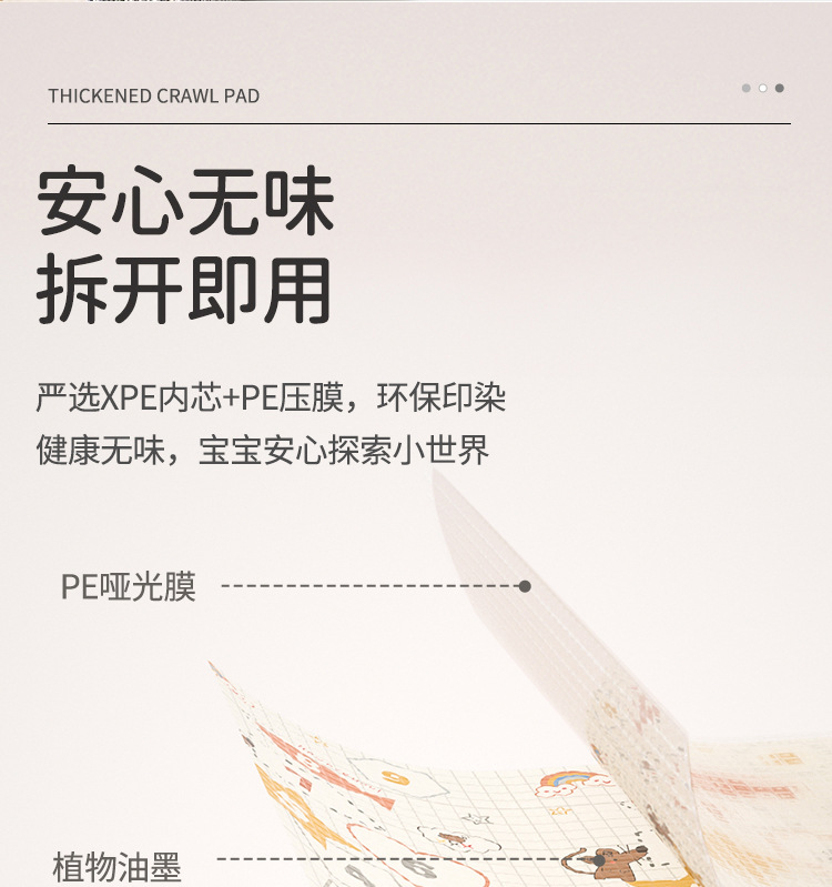 宝宝爬行垫加厚家用婴儿童爬爬垫无毒xpe泡沫客厅地垫子详情22