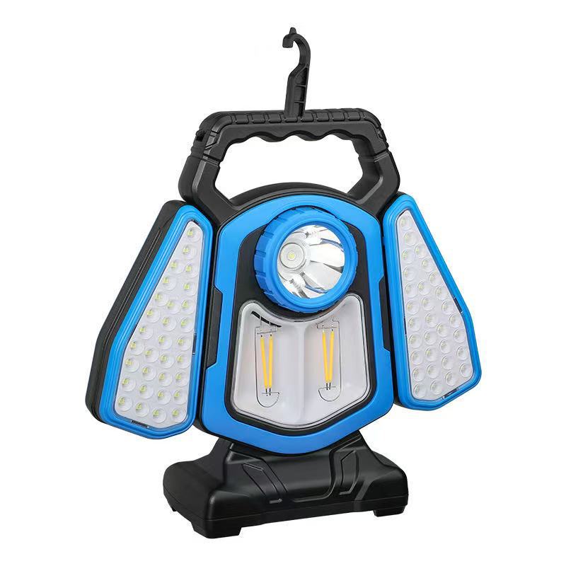 The new solar-powered portable work light is a foldable and portable outdoor emergency multi-functional camping high-intensity searchlight pic 5