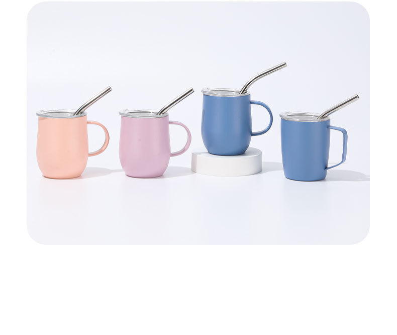 304不锈钢保温杯5oz纯色小水杯便携迷你冰霸杯纯色吸管手柄汽车杯详情12