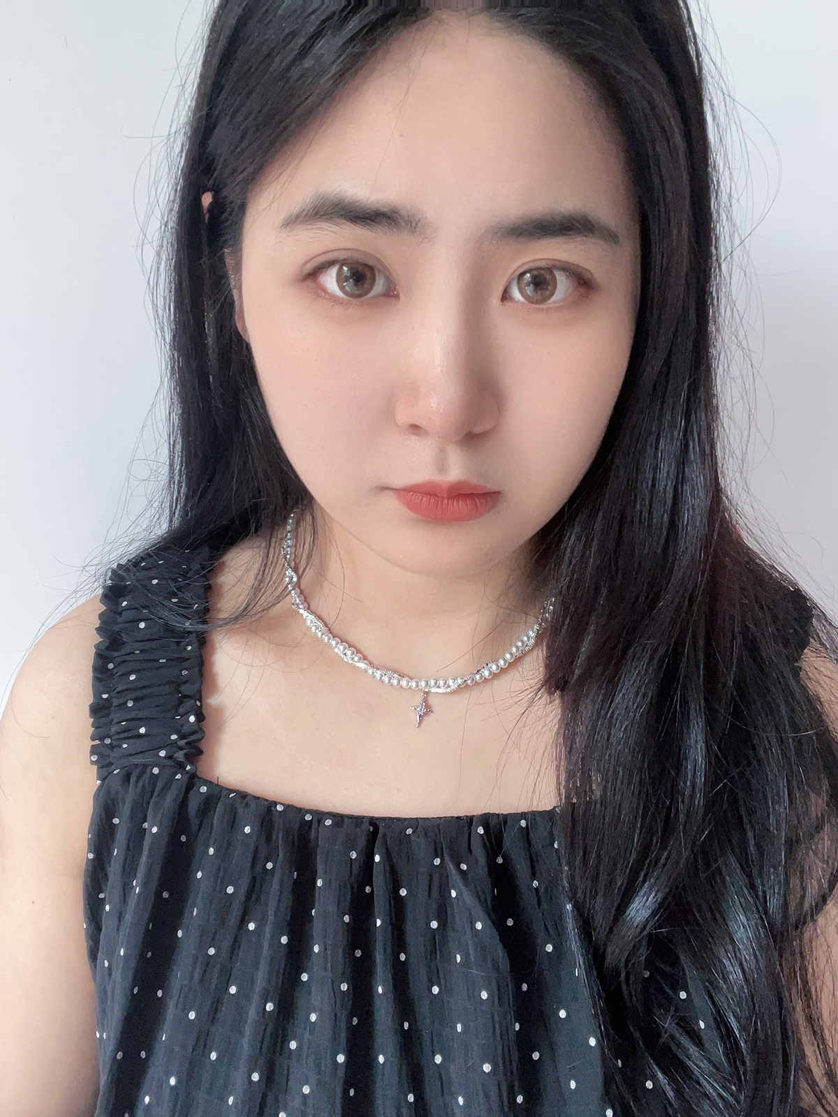 星芒珍珠碎银子几两项链四芒星星锁骨链女小众双层设计感轻奢潮流详情3
