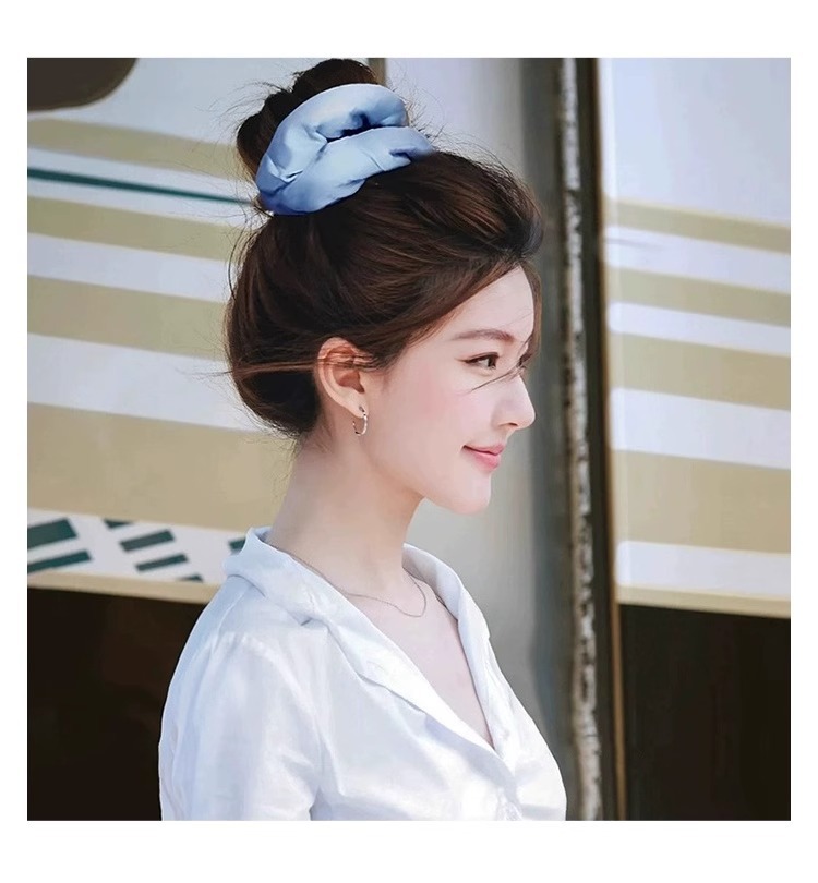 高级感枕头大肠发圈女网红超大号睡眠神器头绳丸子头发绳卷发头饰详情16