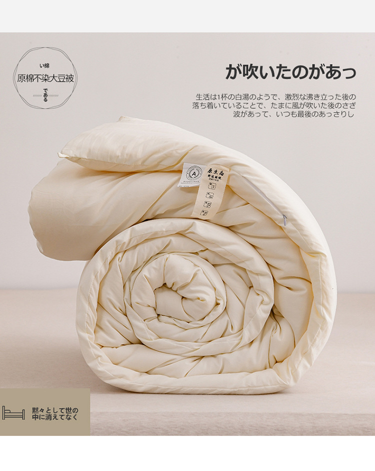 Class A raw cotton soybean quilt, thickened spring and autumn quilt, soybean fiber quilt core, winter quilt, gift cotton quilt, live streaming and consignment pic 3