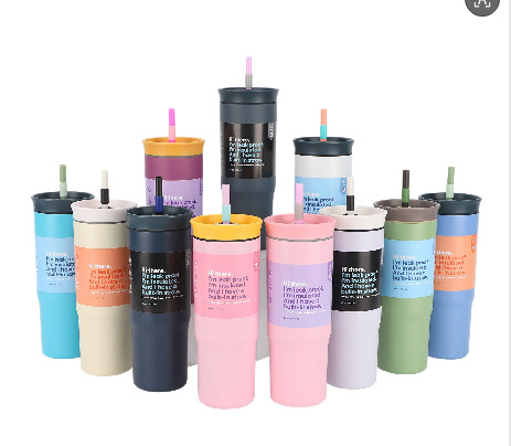 New cross-border 304 stainless steel insulated cup with handle, 40oz large capacity outdoor straw ice cube cup, daily necessities pic 23