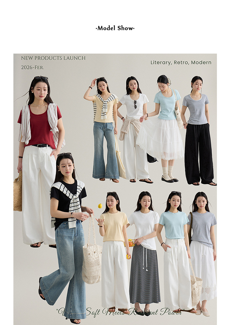 【 Blockbuster B: Super Comfortable Double-collar T-shirt with Upgraded Fabric 】 Spring short-sleeved T-shirt pic 18