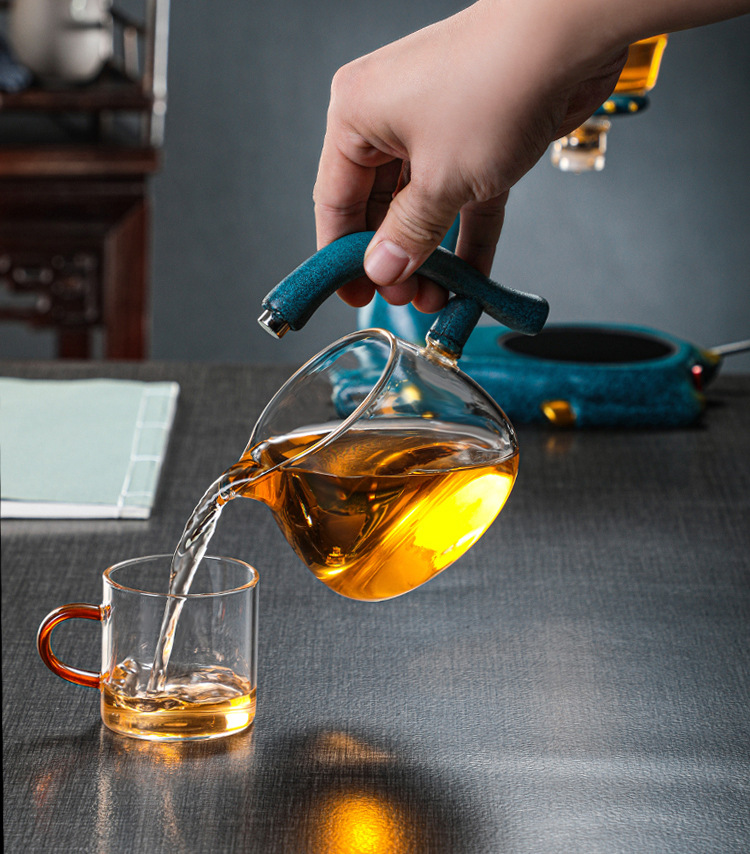 Wholesale of fully automatic glass creative tea infusers for Gongfu tea sets, household simple and lazy tea brewing sets and teapot sets pic 25