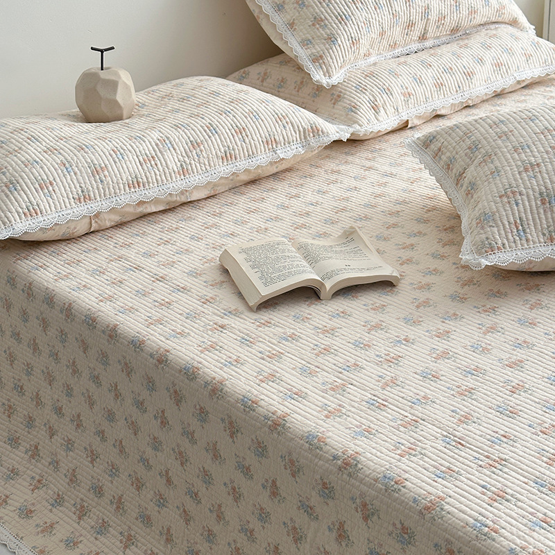 Lisa series, a three-piece set of all-cotton high-temperature sand-washed cotton bed cover, is skin-friendly, breathable and suitable for all seasons pic 48