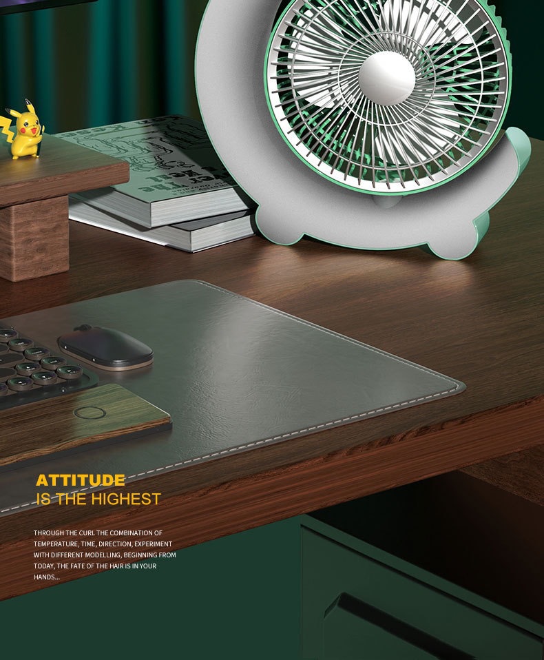 Cross-border Internet celebrity color marquee, desktop fan, USB charging table fan, home, dormitory and office air circulation fan pic 23