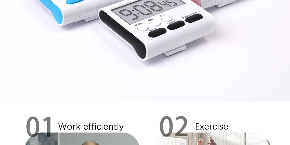 外贸专供 厨房烘焙计时器定时器 英文24小时电子计时器数字提醒器详情10