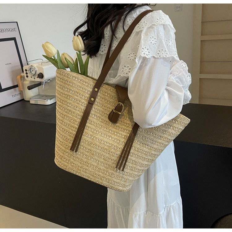 草编大容量包女包编织夏天沙滩女2024新款包包单肩手提托特包大包详情15