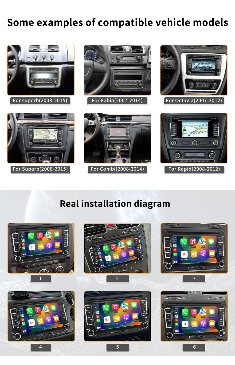 适用大众车斯柯达捷达帕萨特CC途观锐中控大屏导航倒车影像一体机详情2