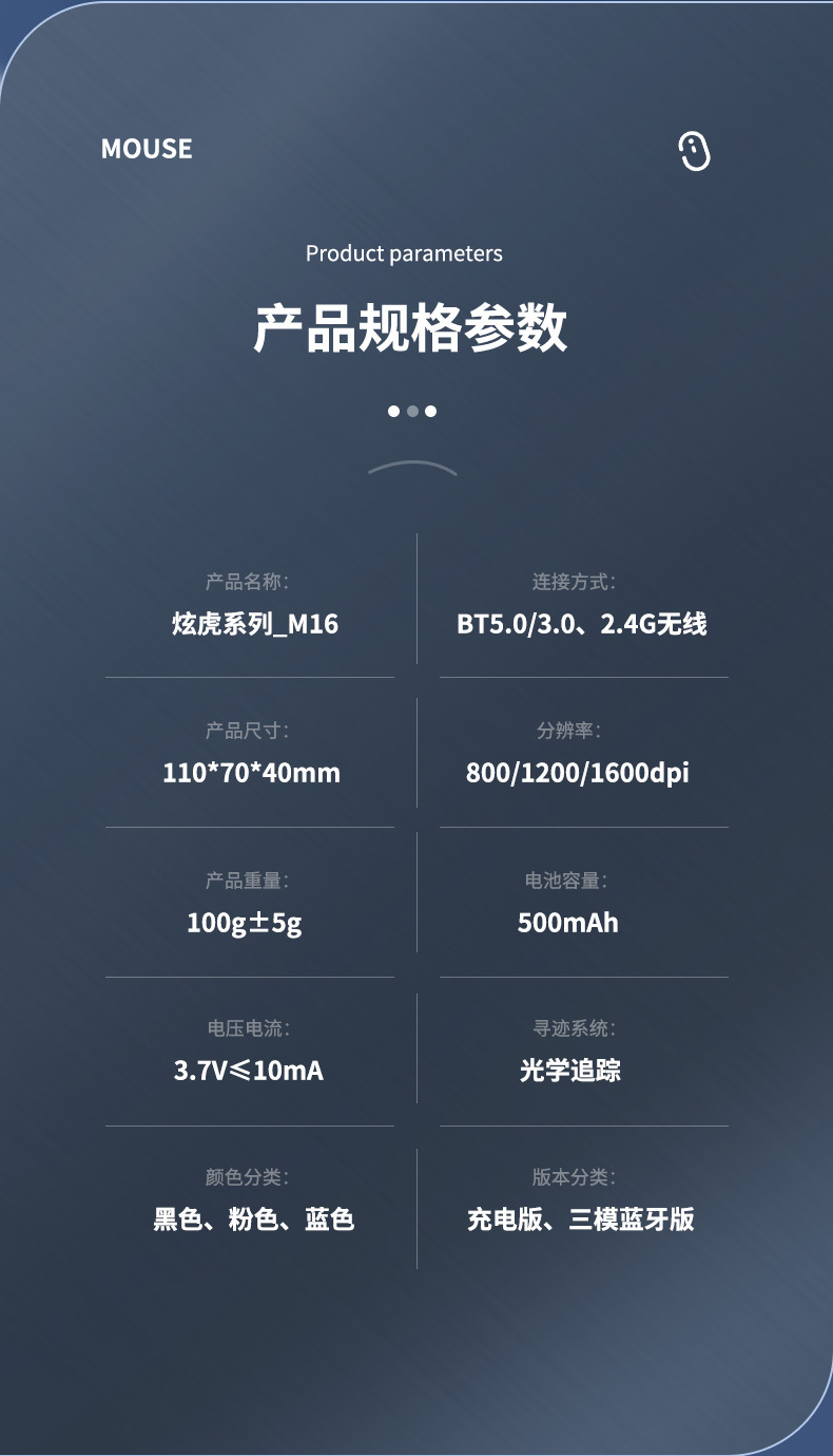 Cross-border bestseller Type-c wireless Bluetooth charging mouse, dual-mode notebook desktop computer, silent gaming and office pic 9