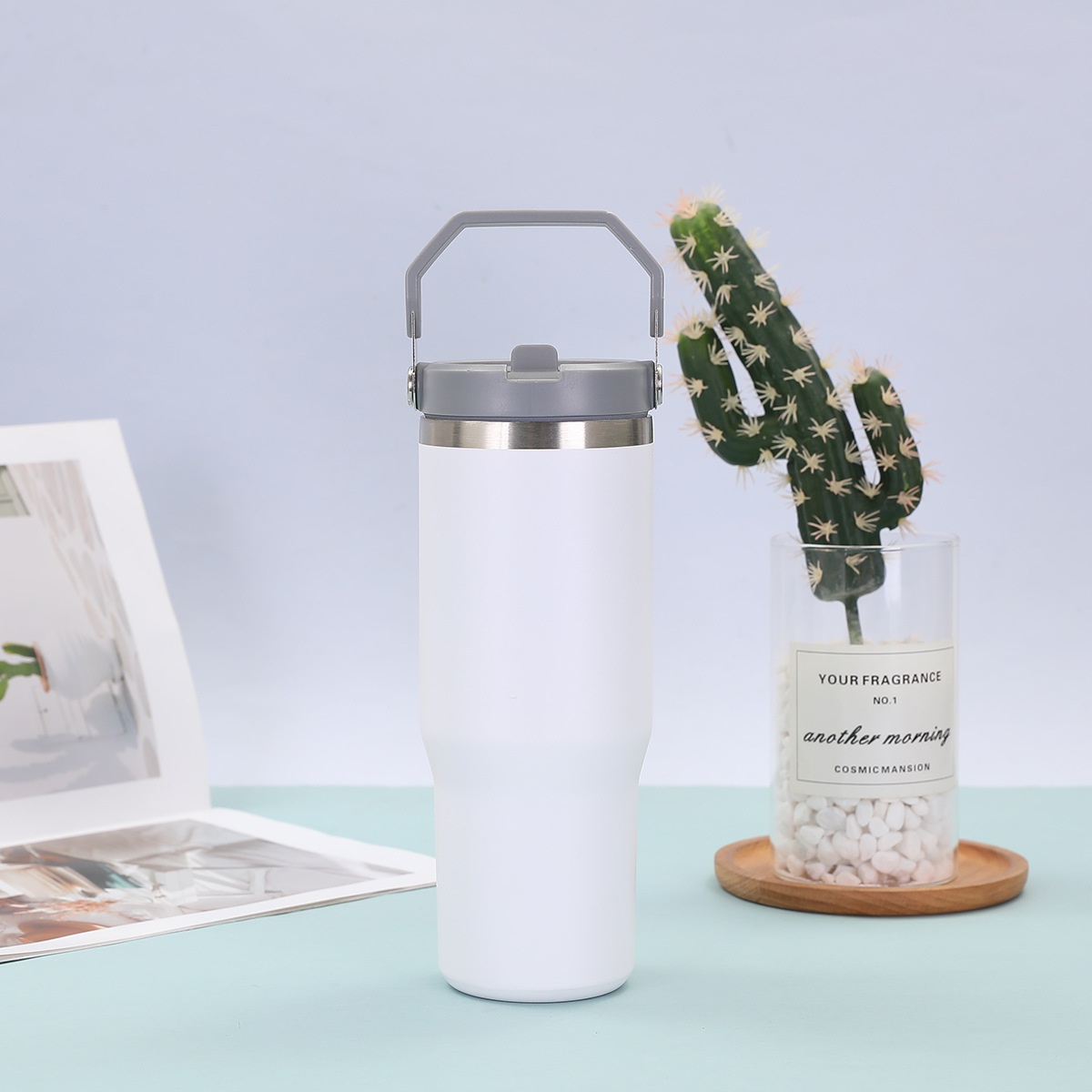 跨境30oz提手杯双层真空304不锈钢汽车杯户外便携车载保温杯批发详情17