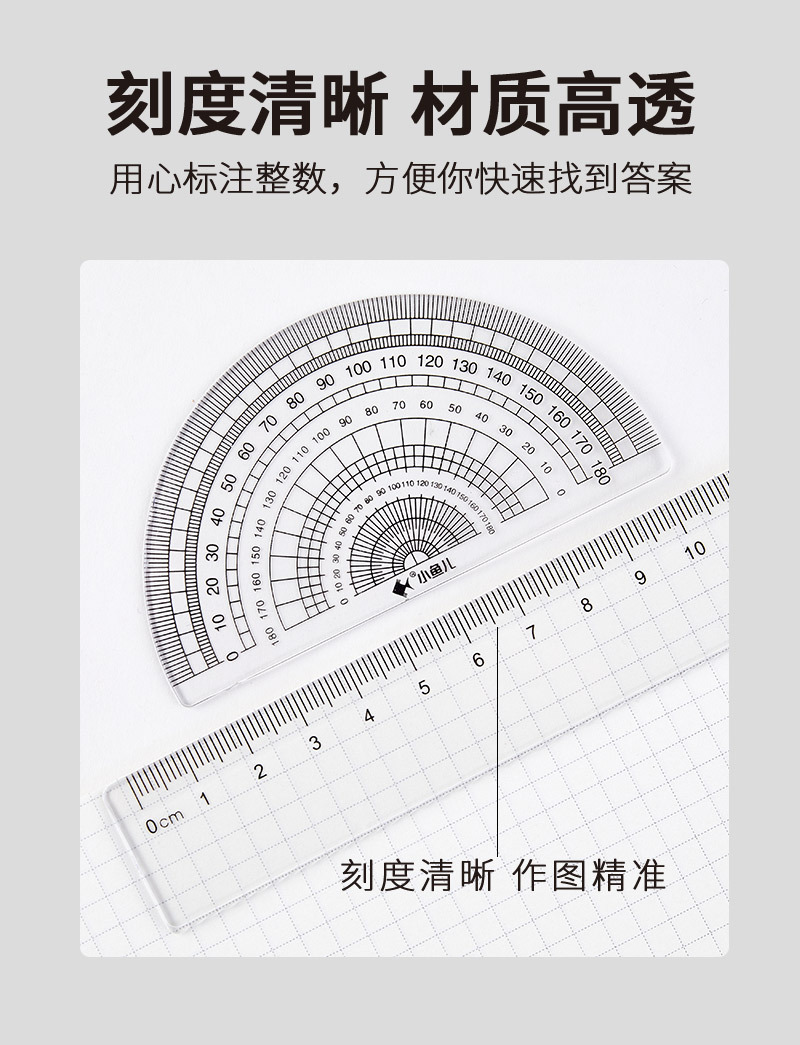 小鱼儿现货套尺四件套果味饮料套尺学生用品文具套装尺子直尺热卖详情6