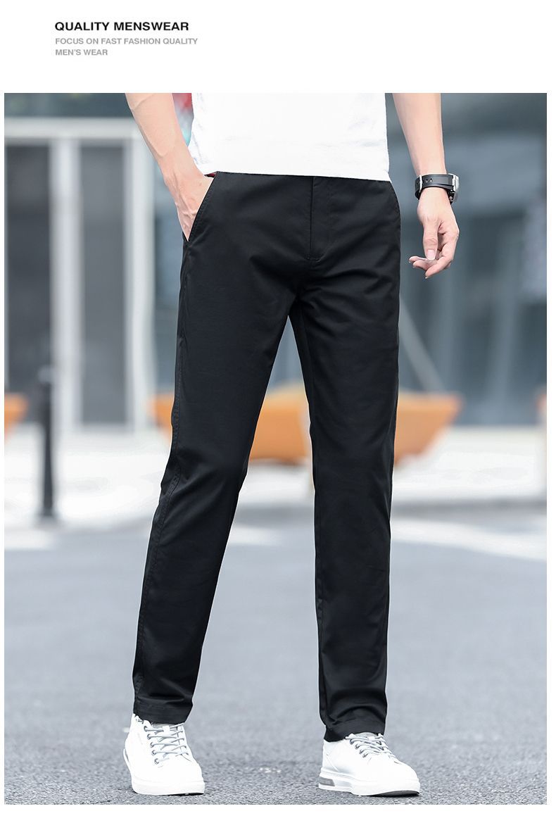 2025新款男士纯棉休闲裤宽松直筒长裤商务百搭春夏高端潮流裤子详情15