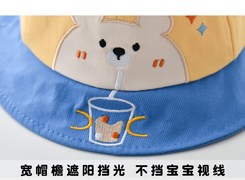 宝宝帽子春秋款新款夏季儿童防晒帽婴幼儿可爱超萌男童女童渔夫帽详情7
