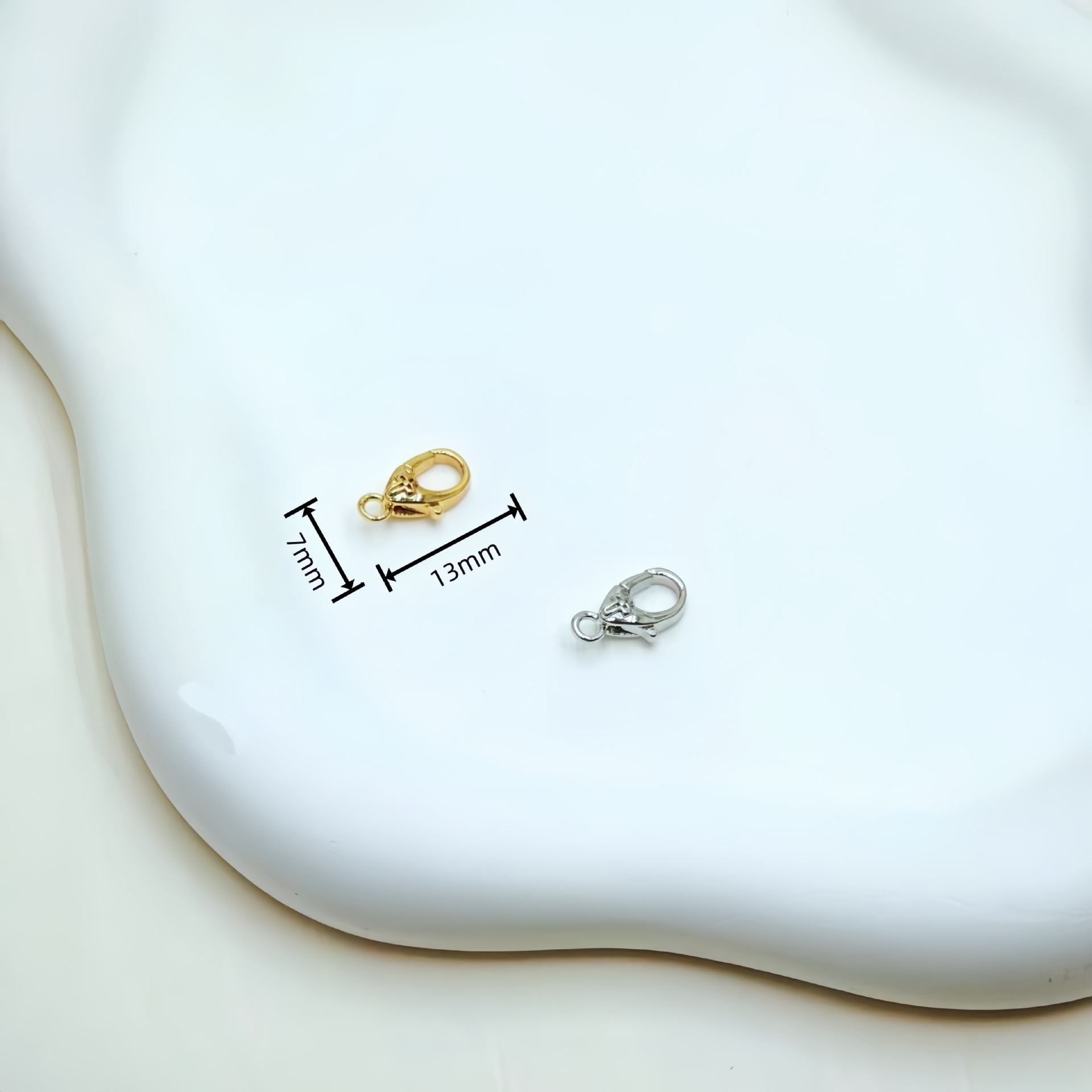 diy铜镀18K真金手工异型龙虾扣饰品配件批发 保色万能扣串珠手链详情28