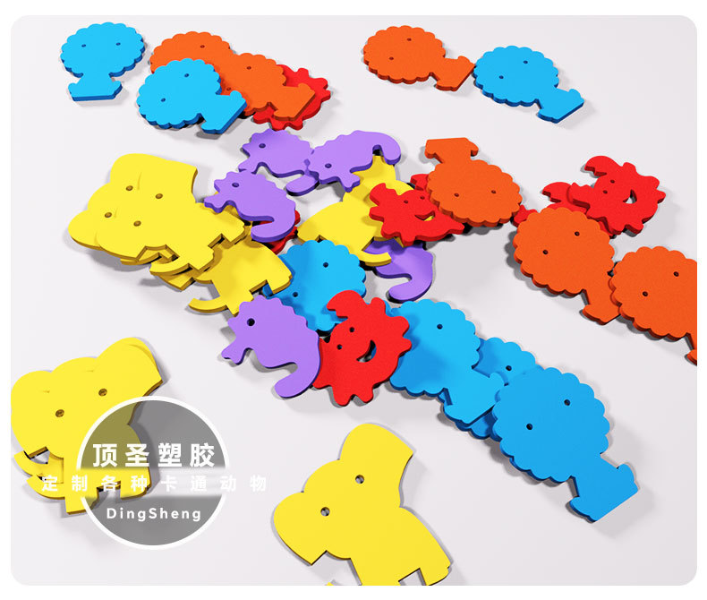 EVA海洋动物 彩色EVA卡通洗澡小动物泡棉 海豚海豹企鹅章鱼海星详情2