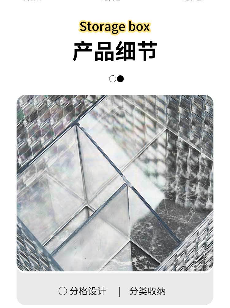 Multi-functional stationery storage rack, transparent organizing box, pen holder, desktop storage box, cosmetics and makeup brush storage pic 14