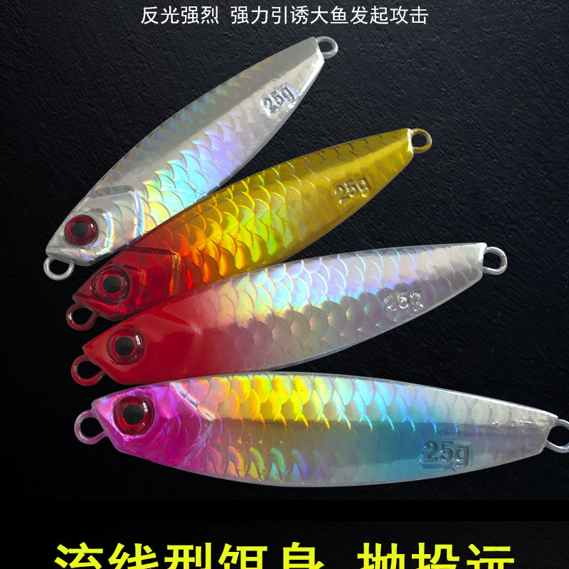 Japanese-style cut iron plate lure bait, fake bait, iron plate wholesale, slow-sinking, falling and sinking lure fish bait, used for luring fish pic 6