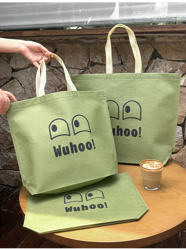Creative Internet celebrity eye non-woven fabric bags, universal in-stock handbags, beveled gift bags, gift shop accessory packaging bags pic 6