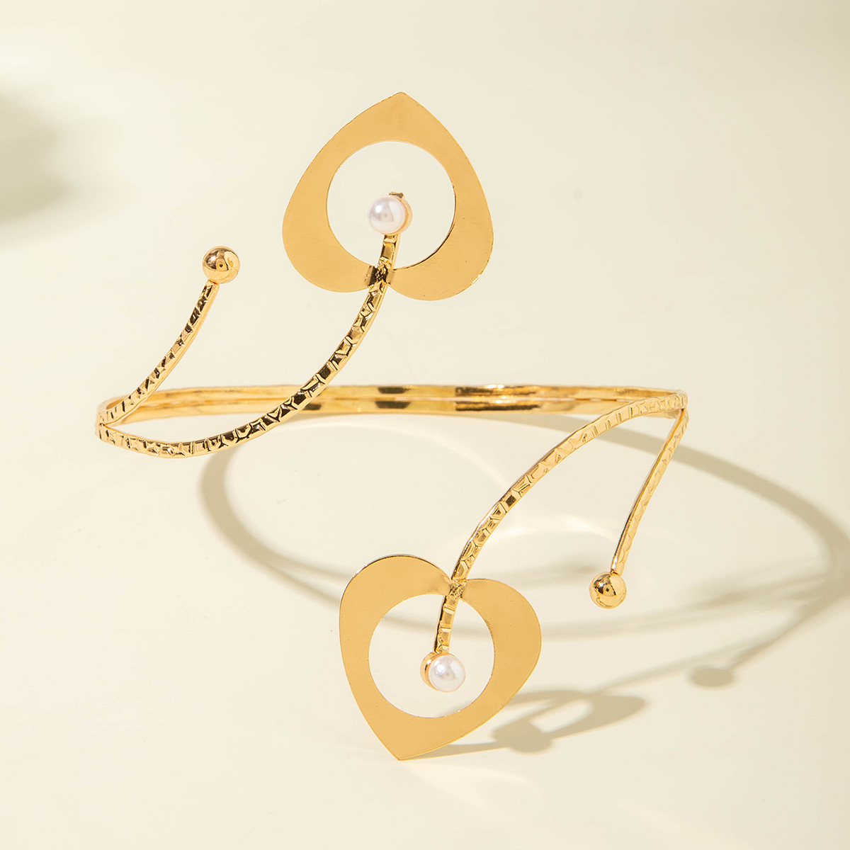 亚马逊跨境个性冷淡风海星手臂镯线条计感蝴蝶环形开口臂镯女详情112