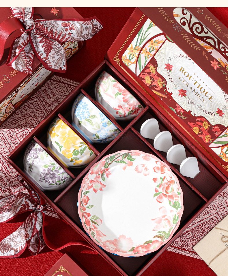 釉下彩陶瓷餐具套装釉下彩陶瓷碗盘碟礼品商务回礼开业促销活动礼详情3
