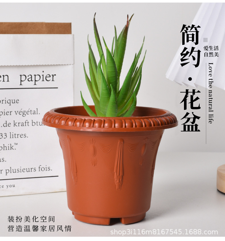 塑料花盆加仑盆加厚耐用绿萝水培植物种植盆栽种菜育苗圃基地批发详情2