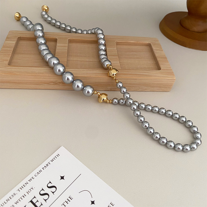 This is a trendy accessory for women, featuring a strong Australian white round magnetic pearl bracelet. It exudes a light luxury, niche and high-end vibe pic 28