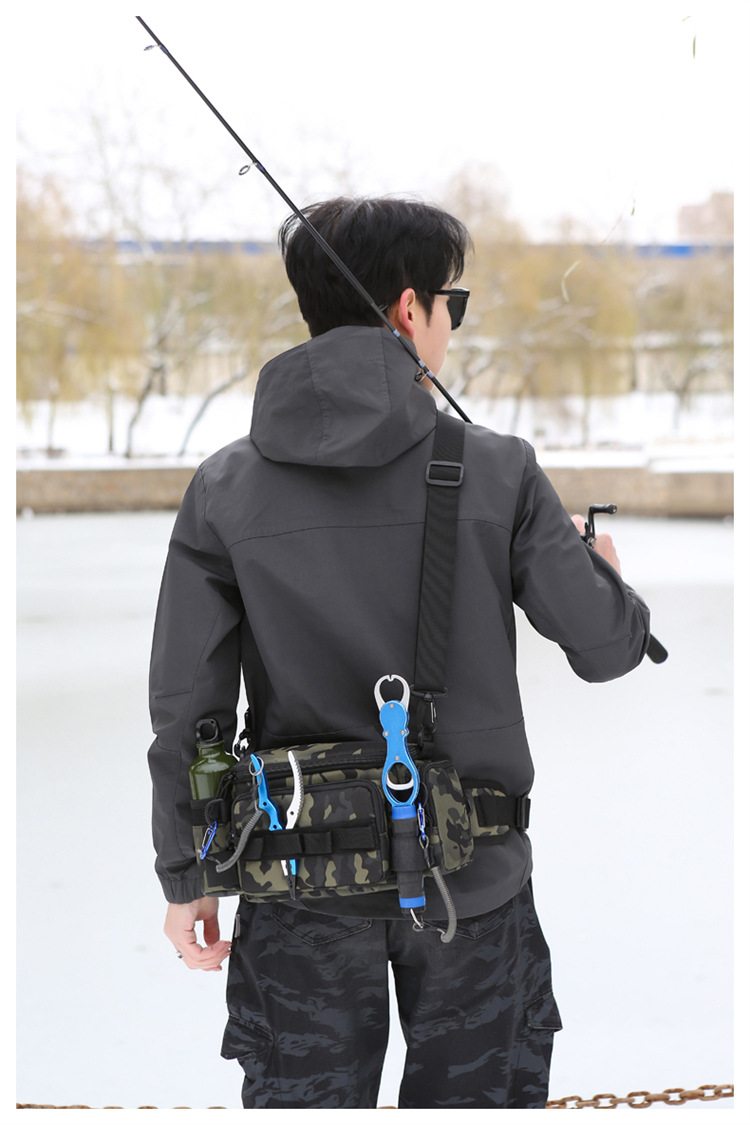 Lu Ya Bag, multi-functional waist bag, single-shoulder backpack, fishing crossbody bag, fishing gear rod bag, fishing storage bag, complete set of equipment pic 29