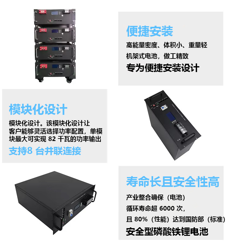 白色落地式光伏储能电池51.2V300Ah15kWh磷酸铁锂电池五金工具储能设备详情5