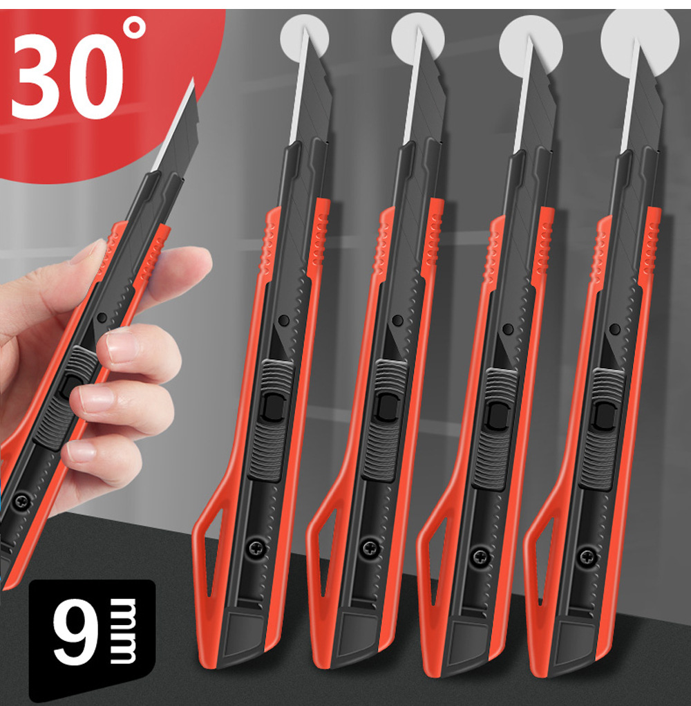 9MM塑壳文具刀美工刀裁纸工具刀多功能快递开箱刀办公用品美术刀详情9