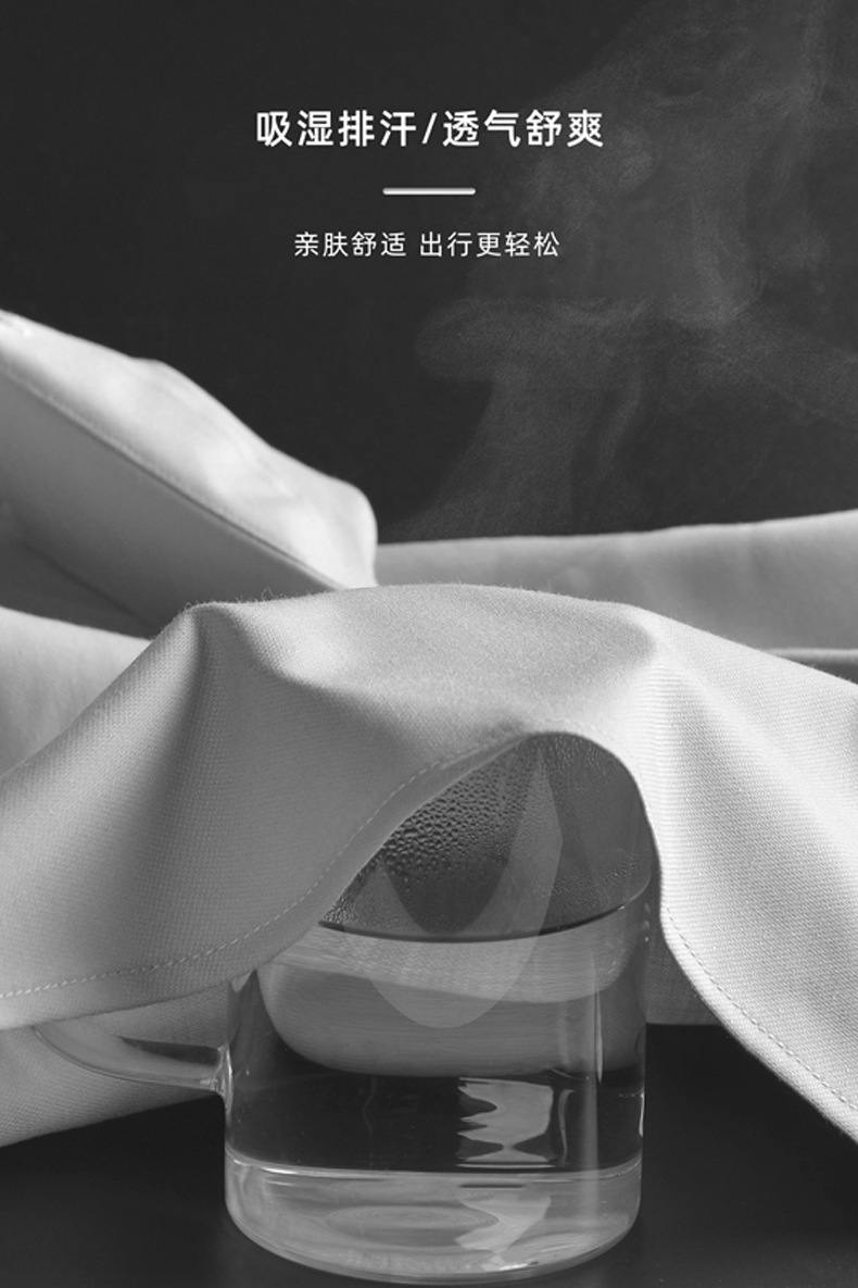 Bamboo fiber short-sleeved shirt for men, wrinkle-free and wrinkle-resistant, summer thin stretch professional, workwear and business shirt for men pic 5