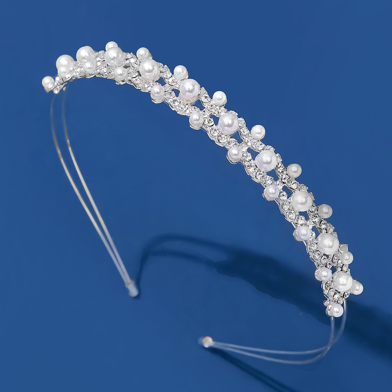 厂家直销新娘皇冠婚纱礼服头饰生日成人礼演出百搭水钻王冠发箍详情15