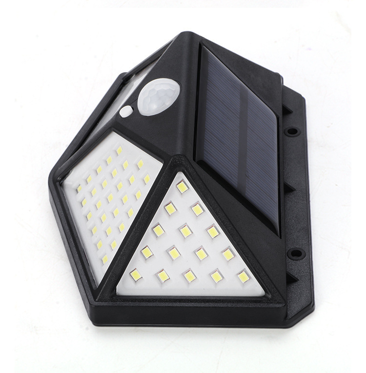Cross-border 100led solar wall lamp, human body sensing light control, waterproof garden lamp, outdoor small street lamp, solar lamp pic 23
