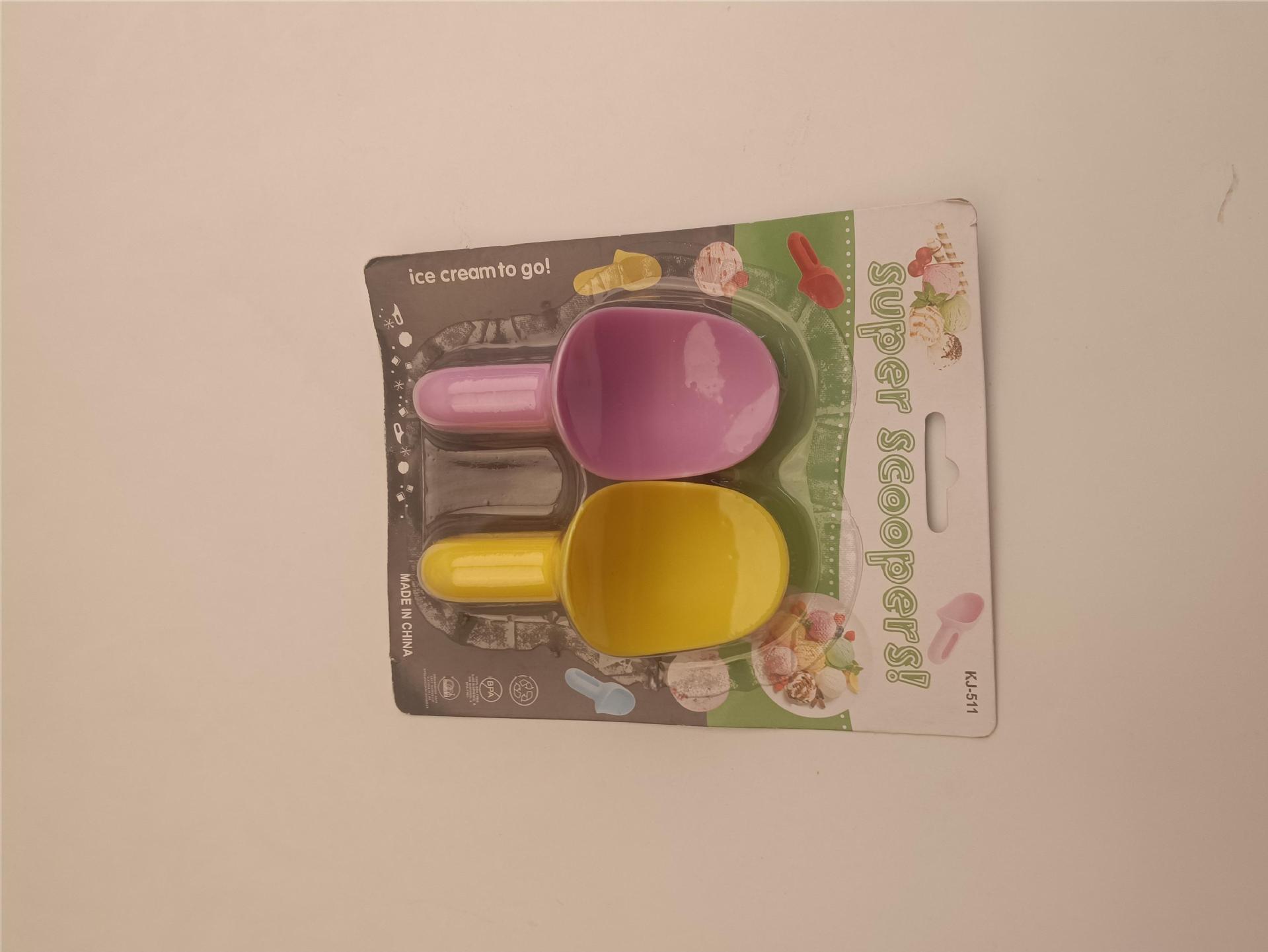 跨境专供迷你可爱冰淇淋勺子挖球器PP食品级创意日式冰激凌餐具扭曲款详情3