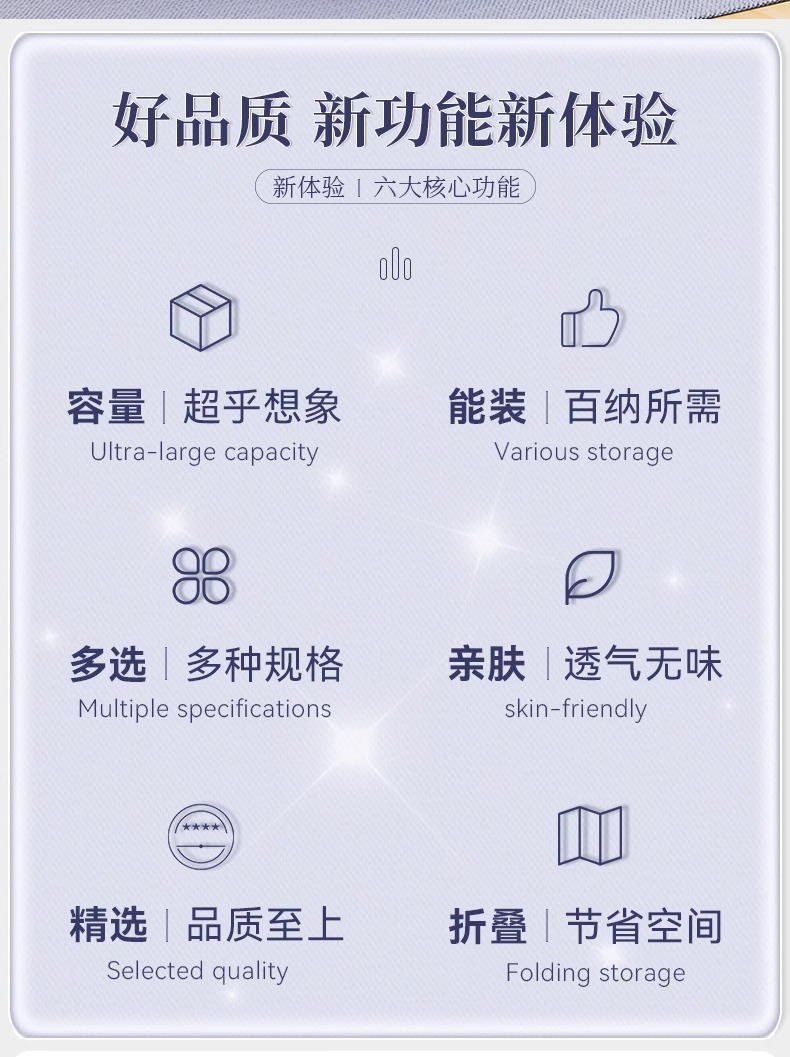 Super-thick and extra-large quilt storage bag with zipper, dust-proof and moisture-proof, sturdy household clothing, luggage packing and moving bag pic 9