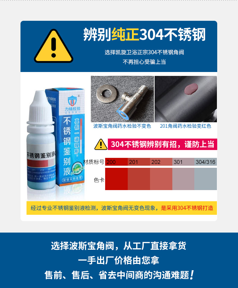 304不锈钢角阀dn15三角阀加厚防爆三通一进二出冷热水器4分管开关详情5