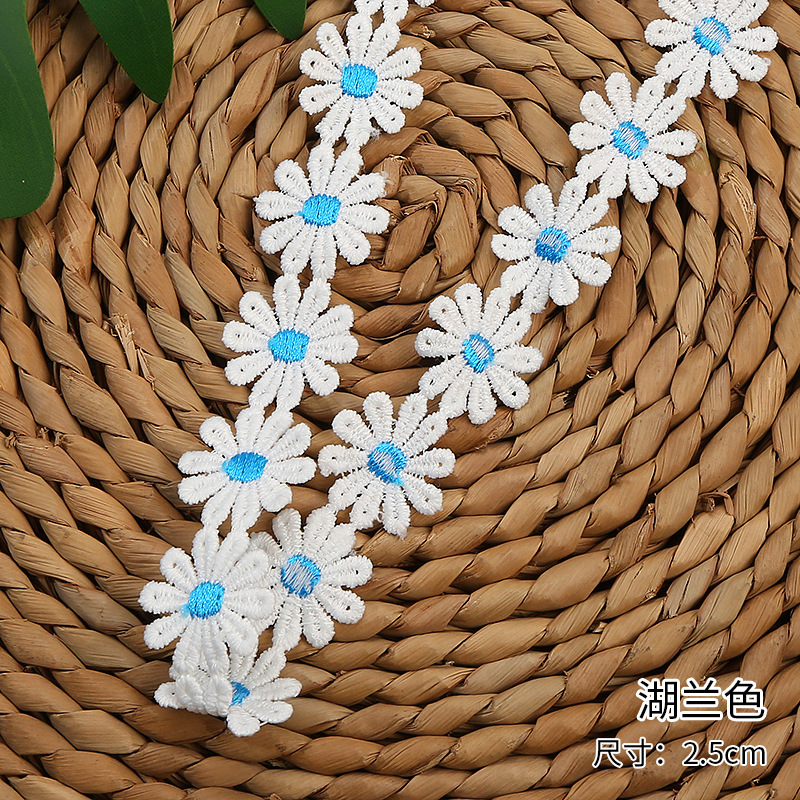 Factory direct sales and wholesale of 10-petal milk silk chrysanthemum, 2.5 cm petal lace clothing accessories and auxiliary materials pic 6