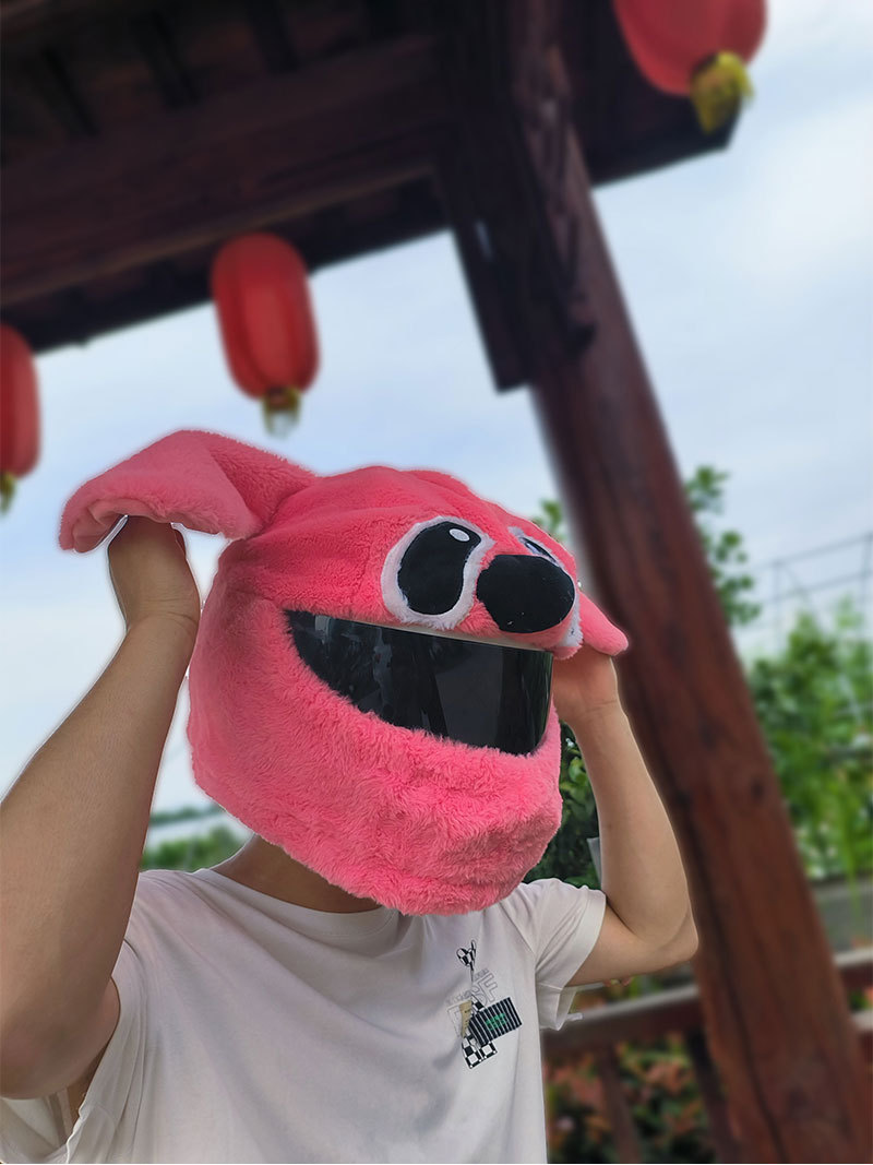 The helmet protection headgear, the Teddy cartoon male and female motorcycle, the anti-scratch puppy, the lift-off helmet, and the plush animal are so cute pic 9