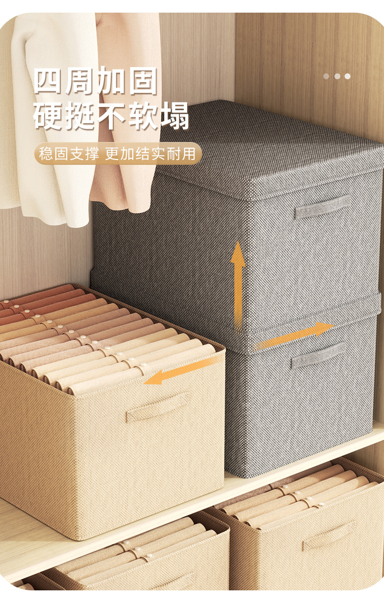 多功能大容量衣柜收纳箱带盖可水洗折叠整理箱日用百货防尘衣物收纳盒详情8