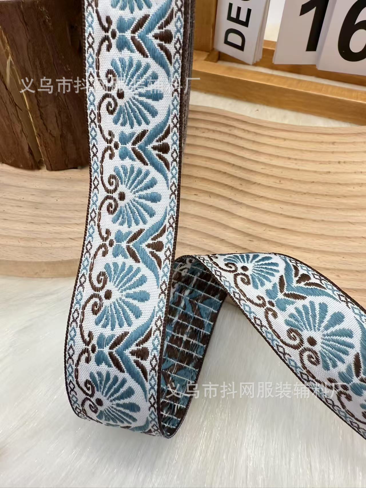 2cm-5cm Ethnic-style jacquard embroidery webbing, diy home textiles, performance costumes, decorative accessories, gift box packaging wholesale pic 11